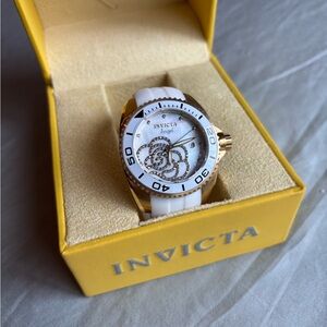 Invicta Angel Gold and White Watch